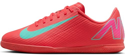 NIKE Ic Low-Top-Fußballschuh Jr. Mercurial Vapor 16 Club Ic Low-Top-Fußballschuh (Jüngere/Ältere Kinder), Ember Glow/Aurora Green, FQ8289-800, 33.5 EU (2Y US)