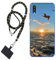 WUACYEAMING Carcasa para Móvil Compatible con ZTE Blade A5 (2020) Cover Funda Transparente para móvil con Dibujo TPU Gaviota al atardecer1*Cordón para Teléfono Ajustable