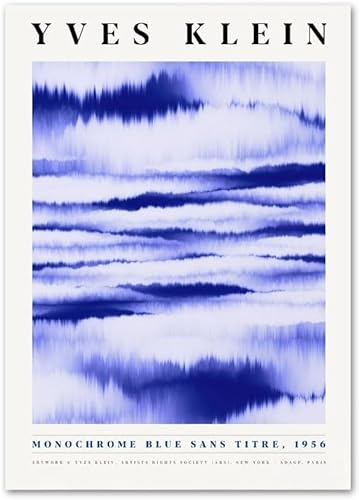 Berühmte Yves Klein Poster Blaue Ausstellung Wandkunst Yves Klein Drucke Yves Klein Leinwand Malerei Minimalistische Bilder Für Wohnkultur 50x70cm Kein Rahmen