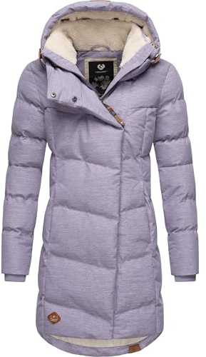 Ragwear Damen Wintermantel Pavla, wasserdichter Steppmantel, vegan | Länge: oberschenkellang | Wärmegrad 3 von 3 – wärmende Wattierung | wasserdicht & atmungsaktiv | Kapuze mit Fleecefutter