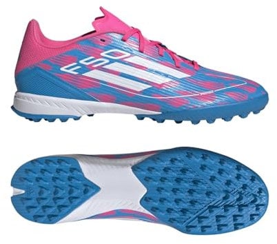adidas Mens F50 League Astro Turf Football Boots Blue/Lemon 10 UK