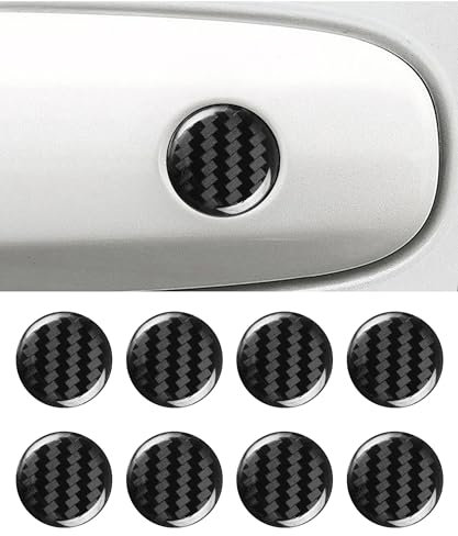 Flaconi 8PCS Car Key Hole Cover, Lock Covers, Door Entry Guard Shield Fits Most Cars (Carbon Fiber)