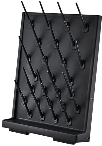 Llazsybz Escurridor de Botellas Y Estante Porta Vidrios de Laboratorio con 27 Soportes Desmontables Diseño de Montaje en Pared Y Portátil Hecho en Material PP, Negro