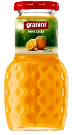 Getränke und Mixer 24 Einheiten Box Granini Naranja 100% Exprimido con Pulpa Kleine Flasche 20 cl