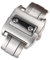 KDEGK Für Uhren der Cartier Santos 100-Serie. Schnalle aus 316L-Edelstahl, gebürsteter Butterfly-Schließe mit 18/21-mm-Faltschließe(21mm)