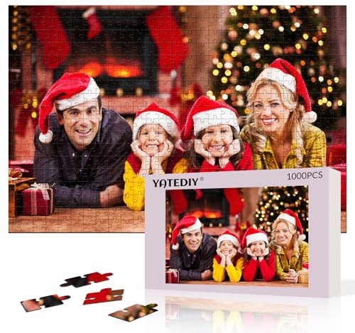 Custom Jigsaw Puzzle from Photo - 70/300/500/1000 Personalised Jigsaw Puzzle,Customized Wood with Picture Gifts for Family,Friend,Lover on Wedding,Birthday,Christmas,Valentine's Day (1000 PCS)