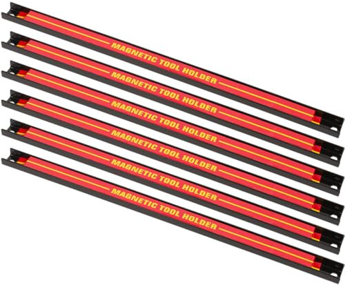 Magnetleiste Set mit 6 Stück (46 cm) für Werkzeuge, 13 kg Tragkraft, rostfrei, Werkzeughalter ideal für Werkstatt und Haushalt, inkl. Montagematerial SEVICO