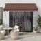 Markise Manuell mit Braun 300x250 cm, Xichuzi Sichtschutz Balkon, Balkon Markise, Seitenmarkise, Klemmmarkise, Sonnenvorhang, Balkonmarkisen - 3215741