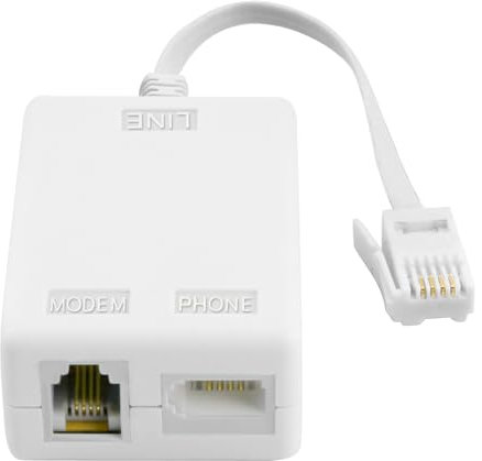 ADSL Filter BT Plug to Adsl RJ11 Broadband Internet Microfilter Splitter BT Plug/Socket Internet and Telephone Socket Splitter Cable for Sky EE Vodafone Plusnet Broadband WiFi Router Modem Phone