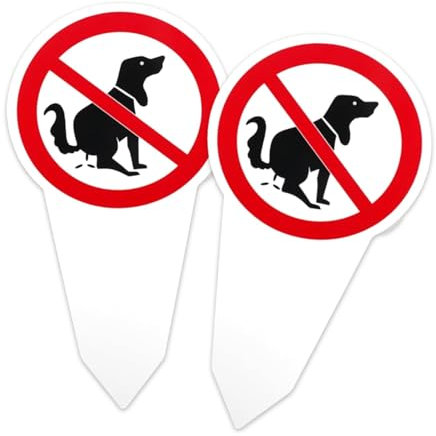 TENGEE 2 Stück Schild Kein Hundeklo, Hundekot-Schild, Warnschild, Rot, 30 cm x 45 cm, Bodenstehend, Funktional