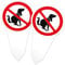 TENGEE 2 Stück Schild Kein Hundeklo, Hundekot-Schild, Warnschild, Rot, 30 cm x 45 cm, Bodenstehend, Funktional