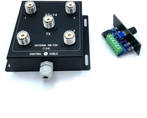 Marchfunny 4 Way Coaxial Antenna Switch With +12V Control, Perfect For Broadcasting And Amateur Radio Applications