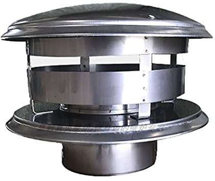 Schornsteinabdeckung, Schornsteinhaube, Oberseite aus Edelstahl 304, Allzweck-Schornsteinhaube, Rauchrohr-Abdeckkappe, Entlüftungsoberseite, Abgasrohrende, Regen-/Schneehut-Werkzeug