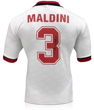 Exclusive Memorabilia Paolo Maldini Signed Milan 1994 European Cup Final Football Shirt