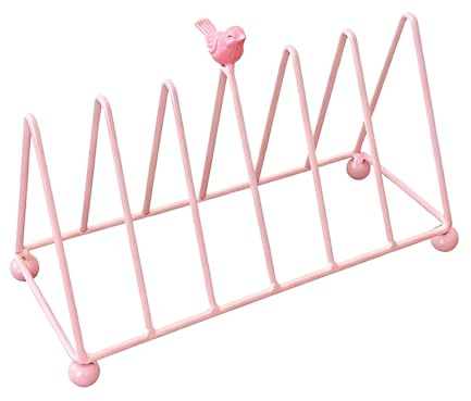BOOMLATU Cast Iron 9 Place Metal Plate Stand,Vintage Plate Holder Dish Rack