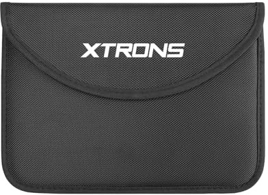 XTRONS Black Large Faraday FOB Protection Pouches w Hook for Car Keys/Phone | 8 Inch Anti-Theft RFID Signal Blocking Remote Keyless Entry Key Bag for Car Security with Sturdy Hook Signal Jammer Blocker