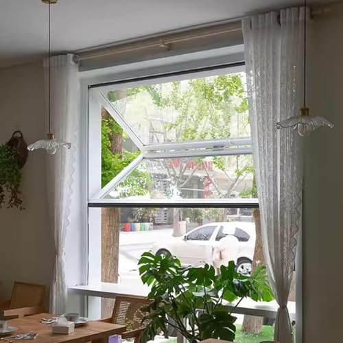 Sicherheits-Fenstergitter für den Außenbereich Maßgefertigtes Verkaufsfenster, auf- und abklappbares Ausgabefenster aus Aluminiumlegierung mit 85°-Öffnungswinkel(22X41in)