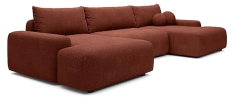 Vente-unique - Schlafsofa 7 Daviso - Polyester - Terracotta