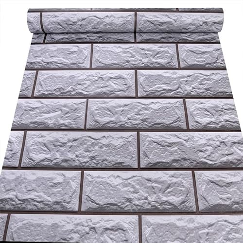 Visario 10 m x 45 cm Tapeten Folie 3000-S Art. 3001 selbstklebend Steinoptik Farbe Steine hell Dekorfolie Möbelfolie Tapete