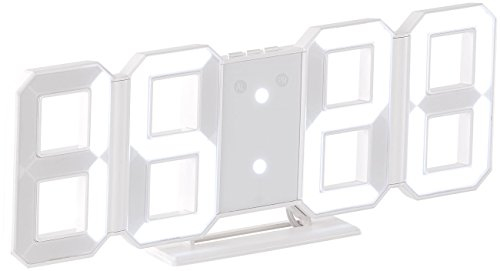Lunartec Digitaluhr Wand: Digitale Jumbo-LED-Tisch- & Wanduhr, 3D, Wecker, dimmbar, 28 cm (Digitaluhr zum Hinstellen, 3D Uhr, Beleuchtete)