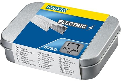 Rapid Heftklammern Optima Nr.56, verzinkt passend für Heftgerät Optima 45, aus Stahl, 1 Stück (5001374)