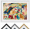 Bild mit Rahmen - Wassily Kandinsky - Landschaft Kirche - Farbe Weiß 50 x 70cm