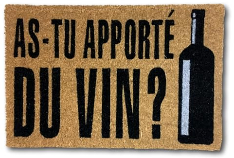 KOKO DOORMATS Zerbino Ingresso casa - Tappeto divertenti in fibra di cocco e base antiscivolo da PVC, da esterno e interno con misure 40x60cm (Reglas de la Casa)