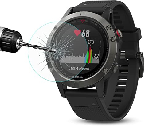 Wigento 2.15D 0,2 mm H9 Hart Glas Schock Folie für Garmin Fenix 5 Smartwatch Schutz Glas