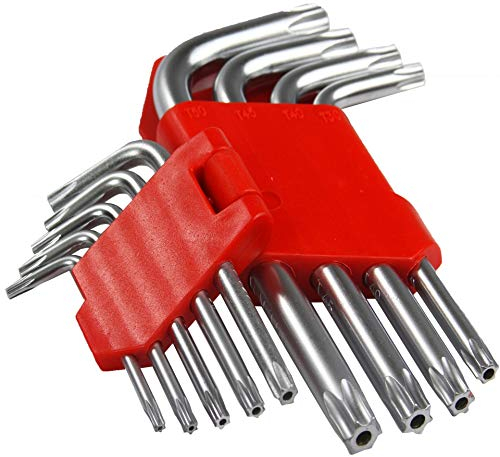 9 PCS Winkelschlüssel Innen Kurz Schrauben Dreher Torx Schlüssel Satz CrV M425