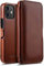 StilGut Cover a Libro Compatibile con iPhone 12 Mini (5.4) Custodia in Pelle con Chiusura Clip, apribile, Cover in Pelle - Cognac Anticato