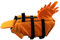 beautyhe Salvagente Cane Squalo Taglia Regolabile Salvagente Cane Squalo con Manico Superiore Cappottini per Cani Impermeabile con Sistema di Fissaggio Regolabile Orange,Large