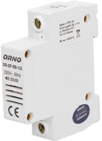 ORNO DP-SB-133 Türklingel Kabelgebunden für die DIN-1-Modulschiene 1 Tonnen 80dB