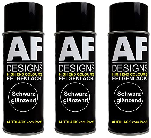 Alex Flittner Designs Pintura de Llantas Negro Brillo 3X Pintura Spray Llanta Laca Brillo Intenso Laca Spray