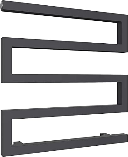 Reina LUXURY electric towel rails S-type Duel fuel Towel Rail Warmer Heater Central heating Bathroom dryer Black Matt Electric Rack
