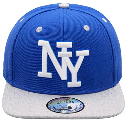 New Boy Girl NY New York süße Unisex Schwester Bruder Kindercap Hai Tiger Adler Prince Kinder Cap Snapback und Mütze 50-56cm Kopfumfang (One Size, NY Kids Royal-H-Grey-White)