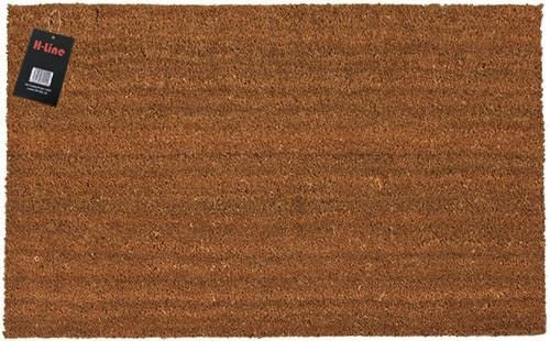 H-LINE Non Slip Natural Coir Door Mat Doormats Indoor Outdoor Home Garden Mats (Plain, 60cm x 40cm)