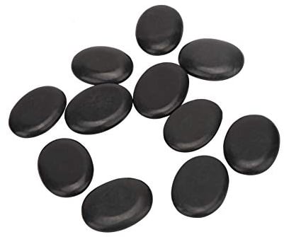 Ausla Kit Pietre Calde di Basalto 12 Pezzi Pietre da Massaggio Rilassanti Calde Potente capacità di Ritenzione del Calore Alleviare la Tensione Muscolare, Home