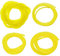 HUAZIZ 4 Pezzi 2 Meter Tubo del carburante Benzina Universale Flessibile olio gasolio Tubo Dell' Acqua Tubo Dell’olio Diesel Tubo per Benzina con 4 Dimensioni Diverse(Giallo)