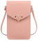 Narunii Sac à bandoulière Femme,Mini Pochette pour téléphone Portable avec en Cuir PU Transparent pour écran Tactile Verrouillage D'amour (Rose Clair)
