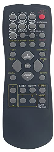 VINABTY RAV22 WG70720 Télécommande remplacée Convient pour Yamaha AV Receiver RX-V340RDS HTR-5630RDS RX-V340 RX-V350 RX-V357 RX-V359 RX-V420 RX-V396 RX-V396RDS YHT-17 HTR-5830 HTR5930