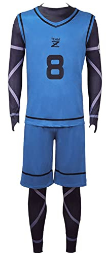 Jilijia BLUELOCK Cosplay Costume Isagi Yoichi Bachira Meguru Chigiri Hyoma Football Soccer Training Uniform Full Set Halloween Outfit Anime Manga Dress Up Sportswear Suit