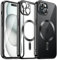 JETech Soft Clear Case for iPhone 15 6.1-Inch, Camera Lens Full Protection, Compatible with MagSafe Wireless Charging, Shockproof Electroplated TPU Phone Cover (Black)