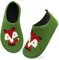 Kyopp Hausschuhe Kinder Junge Mädchen Pantoffeln Atmungsaktive Rutschfest Weich Barfussschuhe für Lauflernschuhe Kleinkinder Schuhe Kindergarten Unisex (Fuchs Grün 24/25EU)