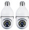 Security Camera with Vision Bulb, Smart HD 1080P Video Camera Two Way WiFi Night Vision Indoor Outdoor 360 Degree Motion Detection with SD Card