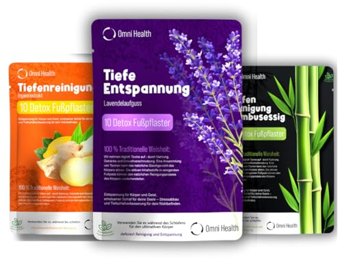 Omni Health Fußpflaster – 10 Stück pro Packung Natürliche Pflege für Körperentspannung – Vitalpflaster für ganzheitliches Wohlbefinden. (Lavendel)
