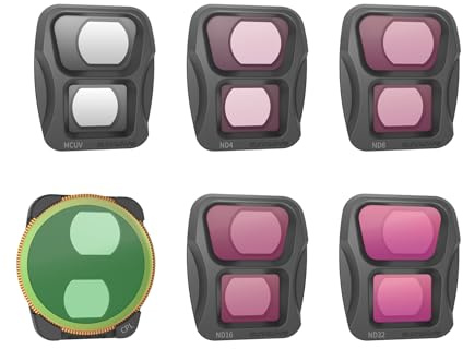 HMHAMA Kamera-Objektiv-Filter-Set, kompatibel mit DJI Air 3 Drohnenobjektiv-Zubehör, Rahmen aus Aluminiumlegierung, hohe Durchlässigkeit MCUV, ND, ND/PL, CPL-Filter