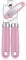 Rainspire Can Opener Manual Handheld Strong Manual Can Opener Smooth Edge Cut, Can Opener Heavy Duty, Comfortable Soft Handle, Built-in Bottle Opener, Black (Pink)