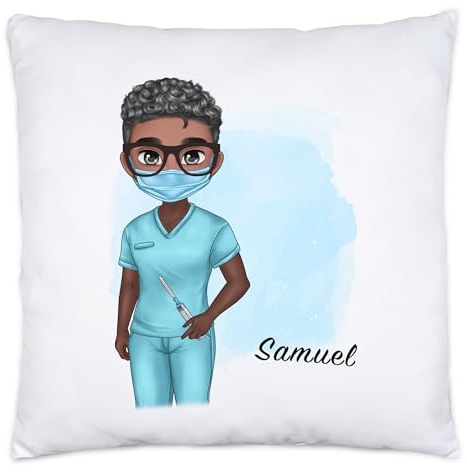 Kiddle-Design Personalisiertes Krankenpfleger Kissen | Geschenk für Pfleger & Medizinisches Personal | Examen & Studium Glückwunsch Abschluss Dankeschön Geschenk