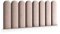 Muralo Panneau mural rembourré, moderne, en velours Magic Velvet, tête de lit, coussin lombaire, pour chambre à coucher, salon, lit, rose poudré, 30 x 100 cm