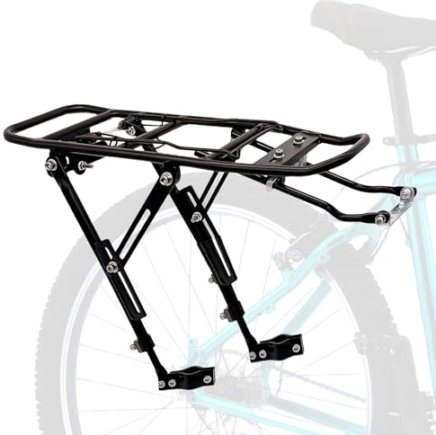 Fahrradgepäckträger, Universal Gepäckträger, Einstellbare Gepäckträger, Schnellspanner Fahrrad Gepäckträger, Verstellbar für 24-29 Zoll Fahrräder Gepäckträger Hinten, Belastbar Bis Maximal 35 kg